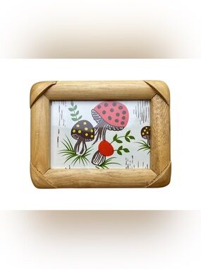 Merry Mushroom Framed Art Display  Picture Frame Artwork
